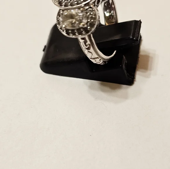 Tacori Diamonique Epiphany in Bloom Platinum Clad 925 Ring Size … - Picture 15 of 16